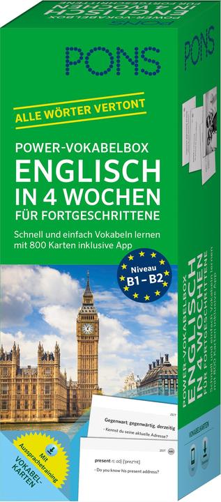 Actual product image Power-Vokabelbox Englisch in 4 Wochen für Fortgeschrittene (German, 2018)
