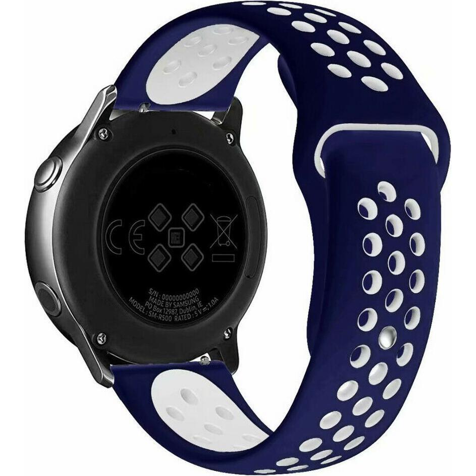 Thumbnail - Strap-it Sportarmband (Silikon), Uhrenarmband, Mehrfarbig, Weiss, Blau