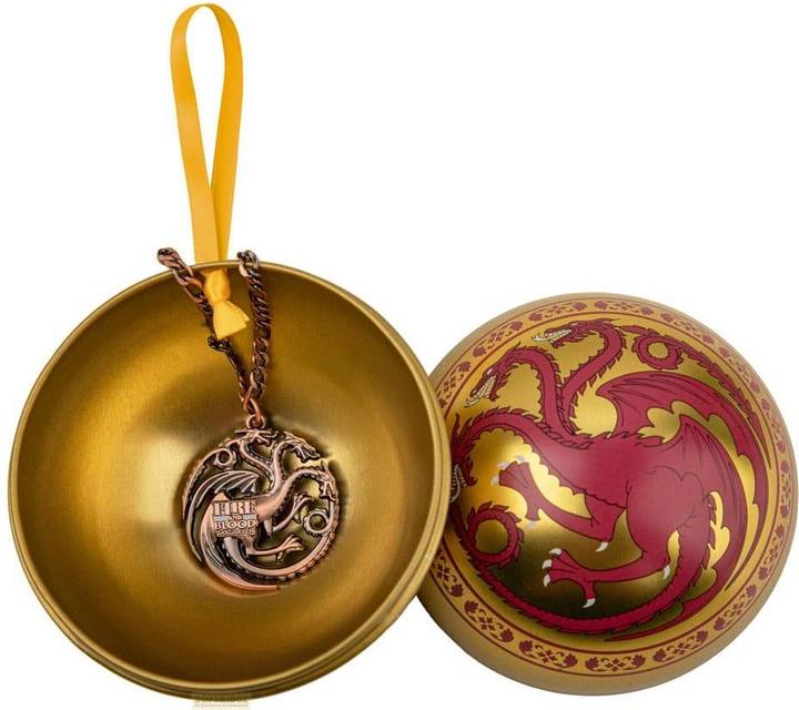 Actual product image Cinereplicas Game of Thrones Christmas tree ornament with Targaryen necklace (1 -part)