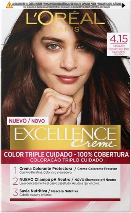 Produktbild L'Oréal Professionnel L’Oréal Professionnel EXCELLENCE Creme tinte #4.15-castaño oscuro helado (#4.15-castaño oscuro helado)