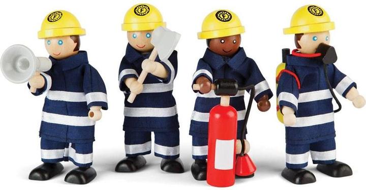 Actual product image Bigjigs Tidlo wooden doll's house dolls, firemen, 4-pcs.