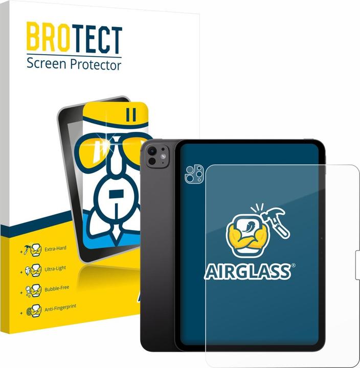 BROTECT Schutzglas für Apple iPad Pro 13" 2025 (Display+Kamera) Schutzfolie Panzer Folie Glas Display (1 Stk., Apple iPad Pro 13 2025)