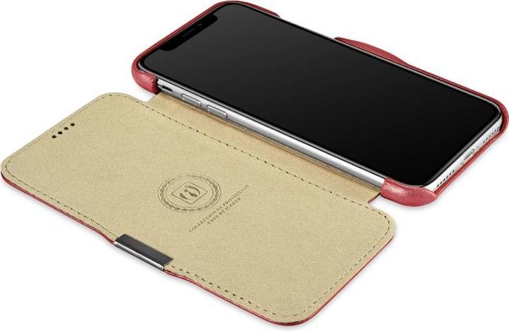 Produktbild iCarer iPhone X/XS - Luxury Series Flip Case Rot RIX02 (Apple iPhone X)