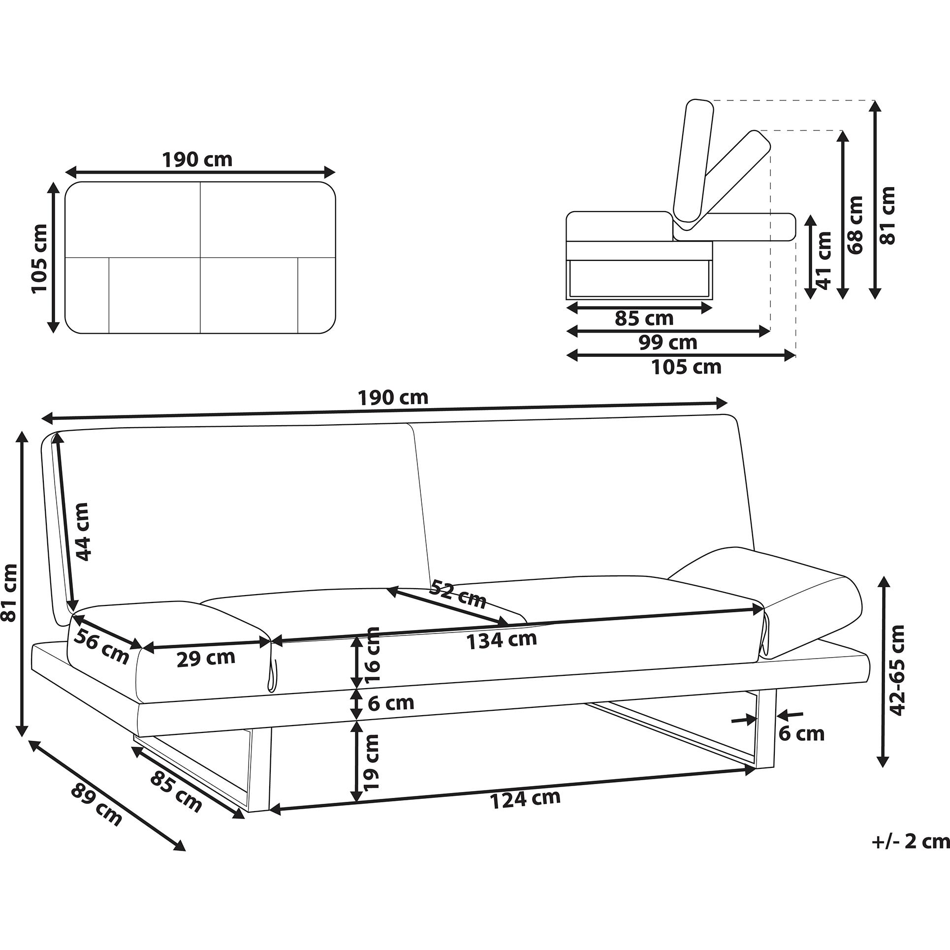 Thumbnail - Beliani, Sofa, York (Bettsofa)