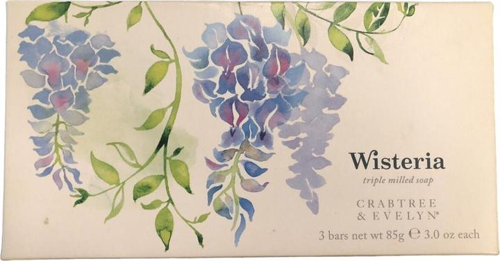 Image du produit Floris Crabtree & Evelyn Set Trio Wisteria Hydrating Soap Bar - 3 pièces, 85 grammes chacune (Lotion au savon)