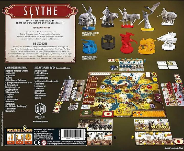 Actual product image Feuerland Tierra del Fuego Scythe (German, 1 - 5 Players)