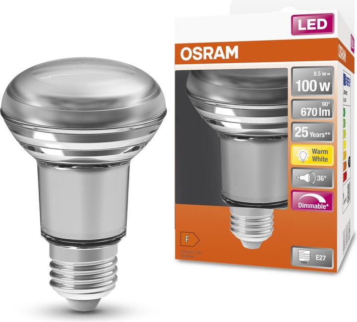 Actual product image Osram Superstar R80 (E27, 9.60 W, 670 lm, 1 x, G)