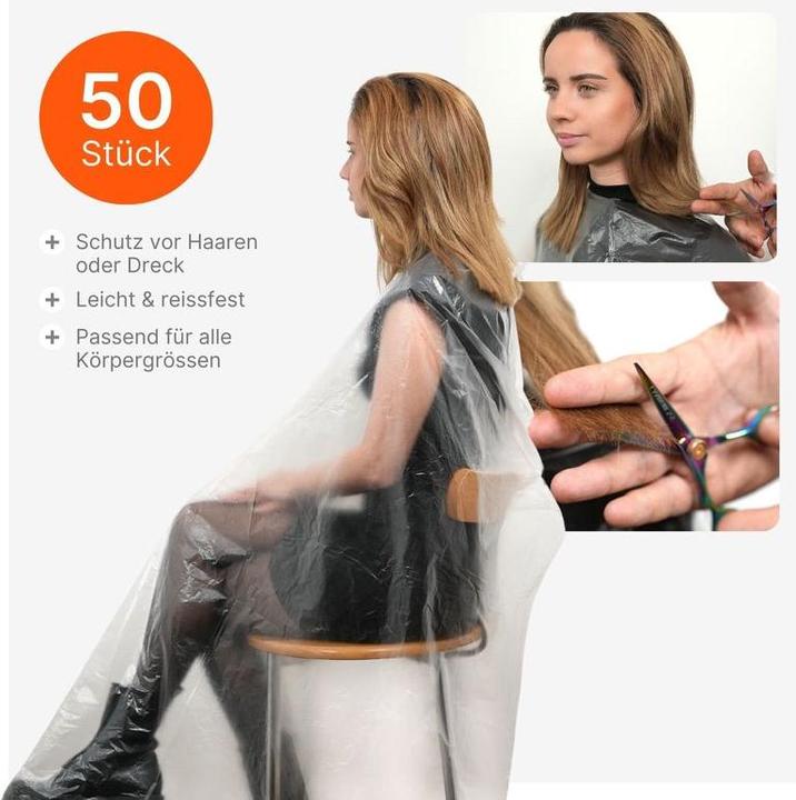 Actual product image Hermex Hairdressing apron Hair cutting apron Colouring apron Disposable apron 50 pieces