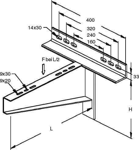 Produktbild Niedax NIE KTTSS300 Klemmausleger sehr schwer 156X330mm 10,0 kN feuerverz.