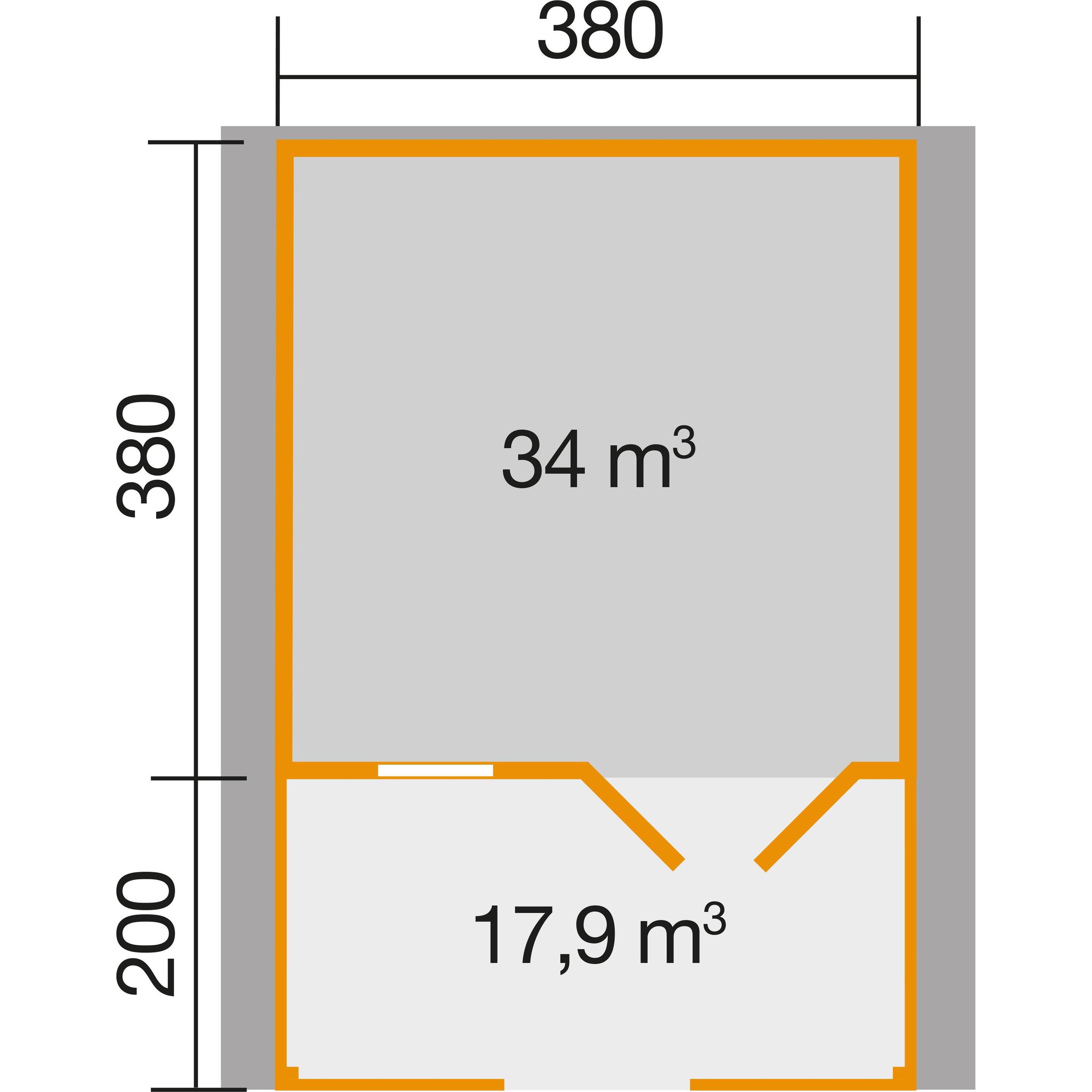 Thumbnail - Weka Holzbau, Gartenhaus + Gartenschrank, 136 B Gr.2