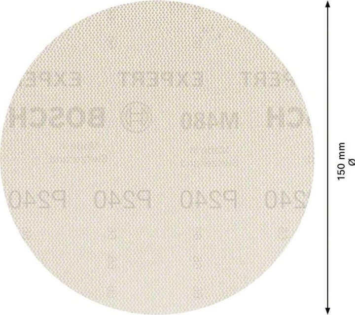 Actual product image Bosch Professional Zubehör Expert M480 Sanding net for random orbital sander, 150 mm, G 240, 5 pieces (240)