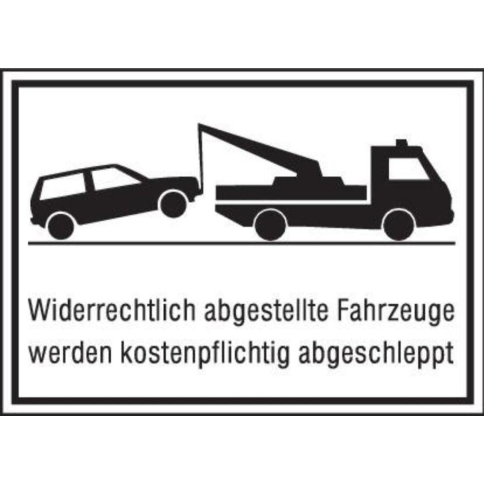 SafetyMarking Haltverbotsschild Widerrechtlich abgestellte Fahrzeuge werden kostenpflichtig abgeschleppt (11.5174)
