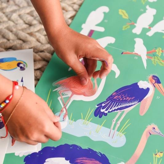 Produktbild Poppik Sticker Lernposter Vögel (45 Sticker)