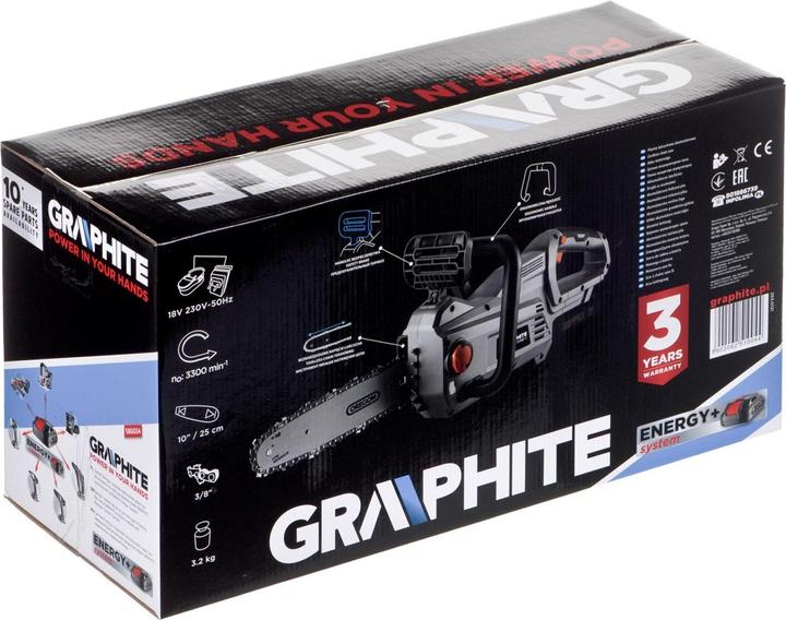 Actual product image Graphite Saw grandininis battery 250mm ENERGY+ 18V (Battery chain saw)