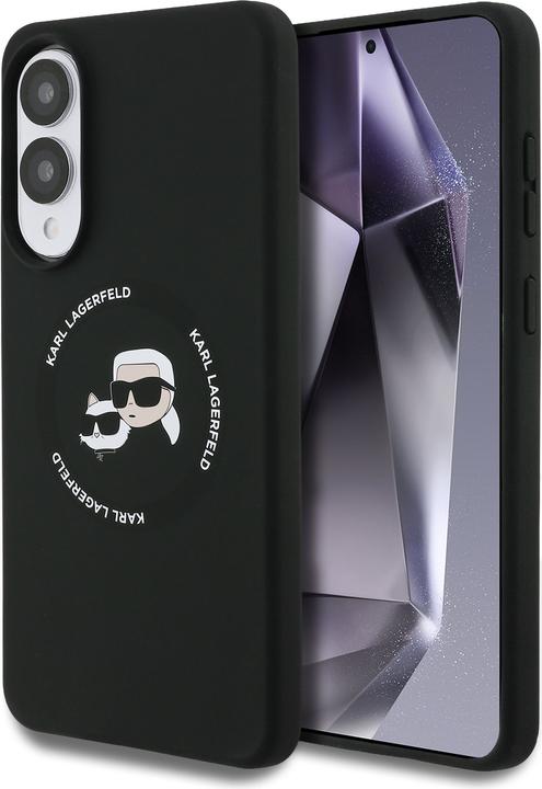 Image du produit Karl Lagerfeld case for Samsung Galaxy S25 Edge MAGNETIC SILICONE DOUBLE HEADS black (Samsung Galaxy S25 Edge)