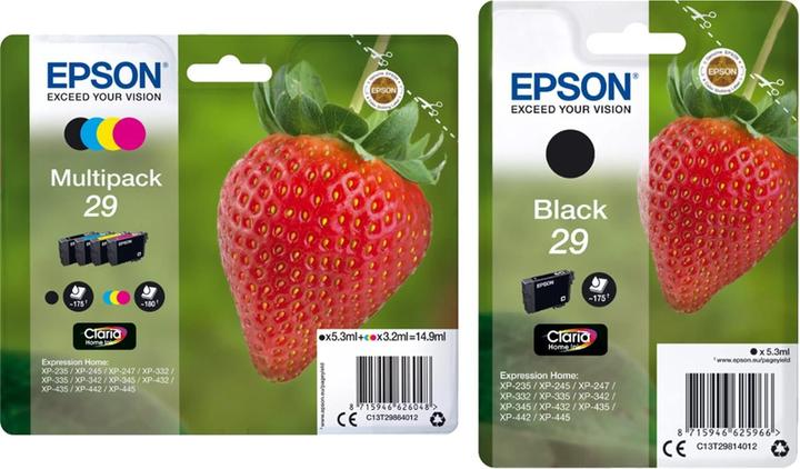Productafbeelding Epson 29 - Inktcartridge - Multipack + Zwart (EPS T29 Multi) (BK)