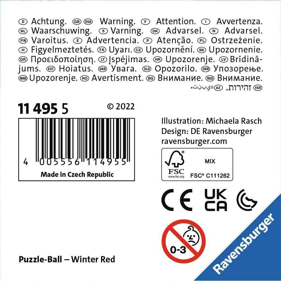 Thumbnail - Ravensburger Puzzle-Ball Weihnachtskugel Rentier (54 Teile)