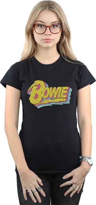 Actual product image David Bowie Womens/Ladies Moonlight 90s Logo Cotton T-Shirt (M)