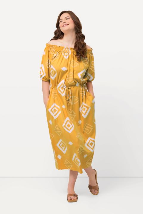 Produktbild Ulla Popken Maxikleid, Carmen-Ausschnitt, Halbarm (50, 52)
