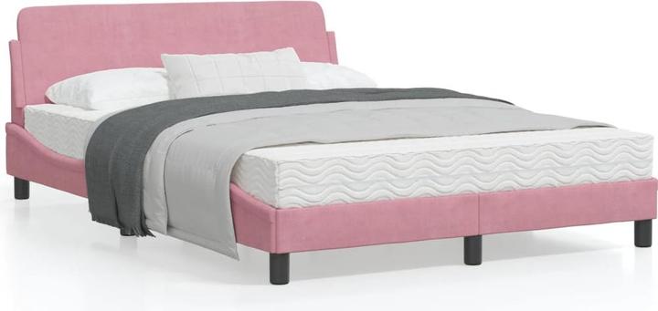 Produktbild vidaXL Bettgestell mit Kopfteil Samt (140 x 190 cm)