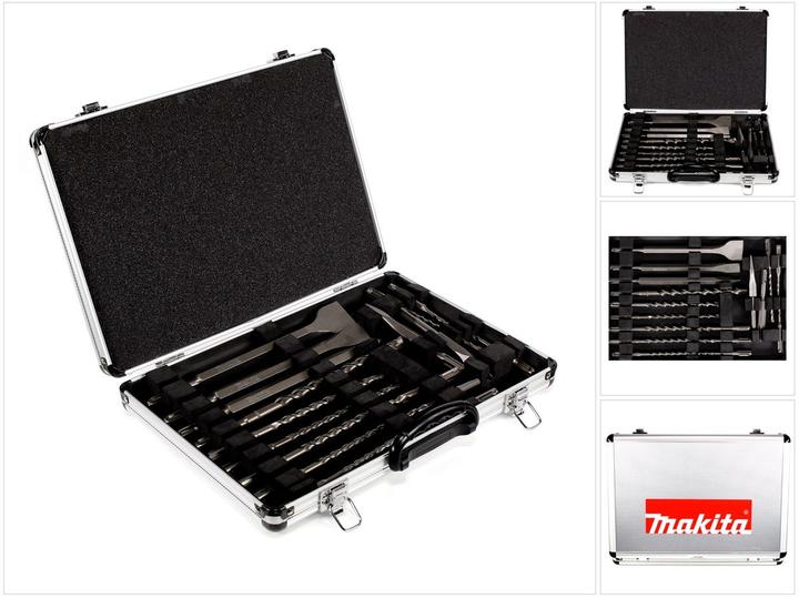 Image du produit Makita 17PC SDS CHISEL&DRILLBIT SET (8 x 160 mm, 6 x 110 mm, 10 x 110 mm, 10 x 160 mm, 7 x 160 mm, 8 x 110 mm, 14 x 260 mm, 5x 110mm)