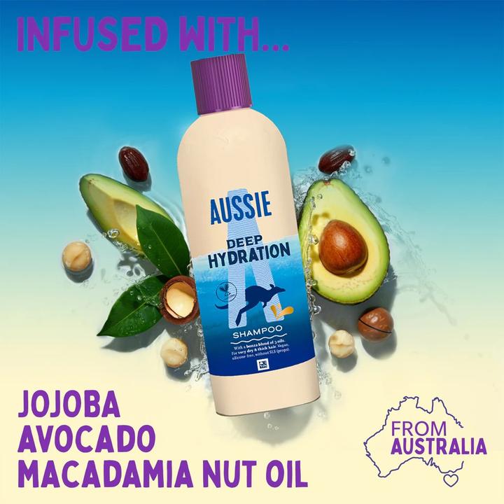Actual product image Procter & Gamble Aussie Deep Moisture (Liquid shampoo, 300 ml)
