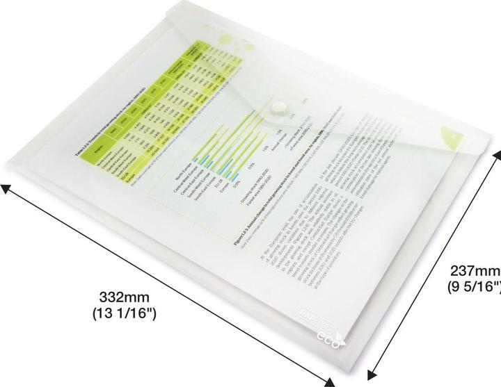 Actual product image Rapesco Eco document folder with push button (A4, 5x)