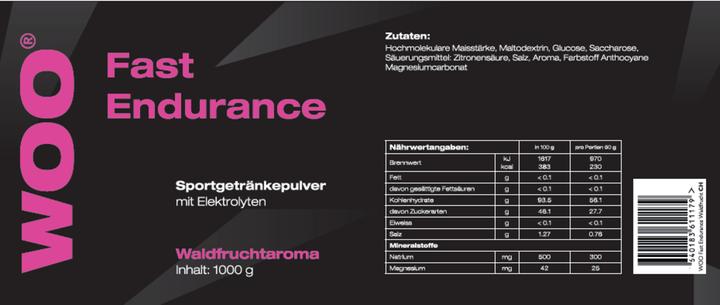 Actual product image Woo Fast Endurance (Forest fruit, 1 pcs., 1000 g)
