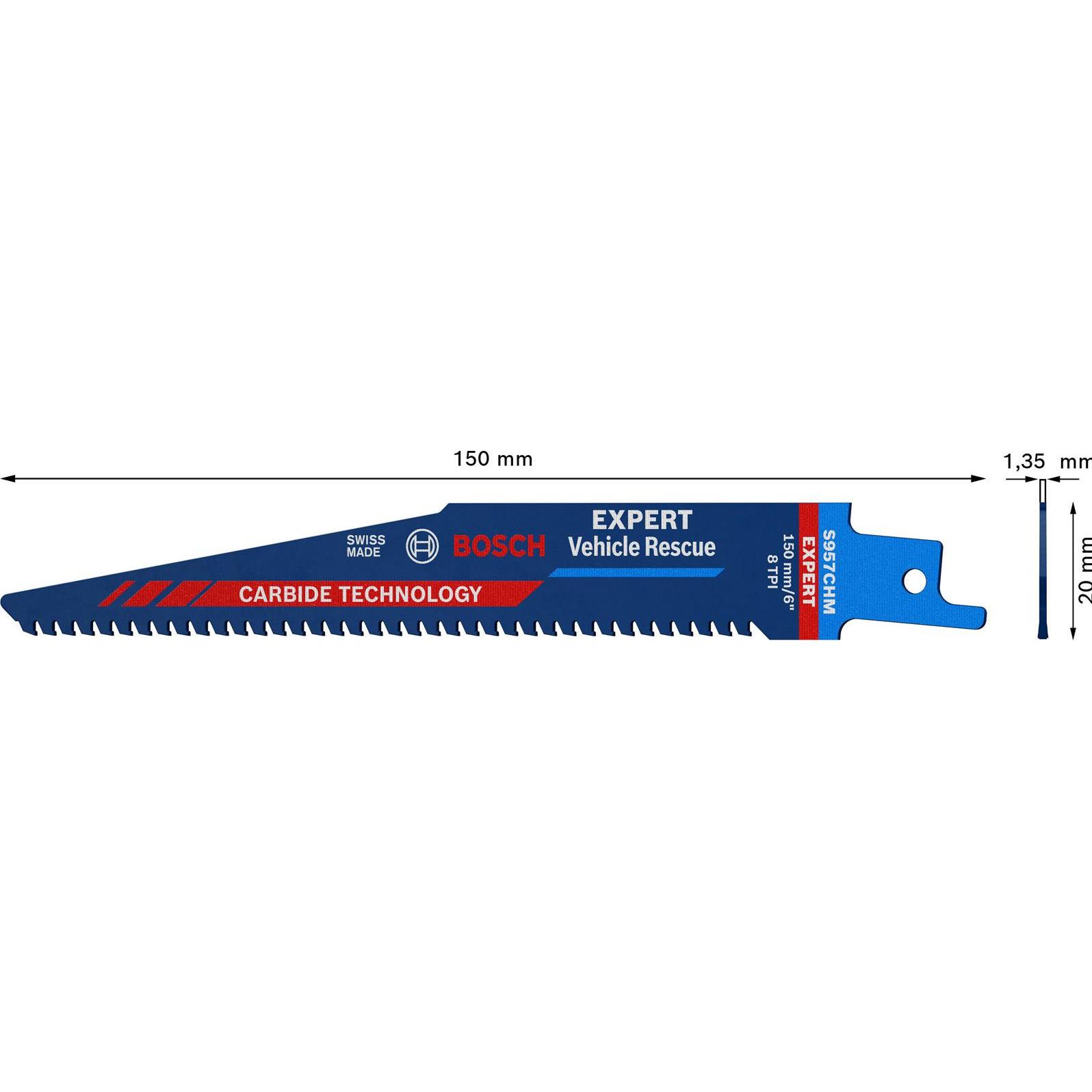Bosch Professional Zubehör, Sägeblatt, EXPERT ‘Vehicle Rescue’ S 957 CHM Säbelsägeblatt, 1 Stück