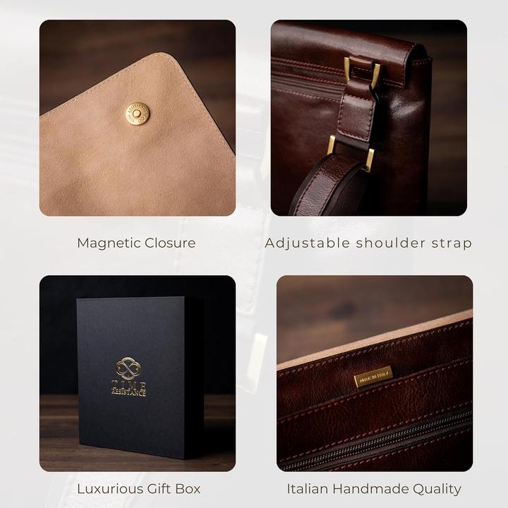 Actual product image Time Resistance Timeless Messenger Bag for Men with Organizer Panel