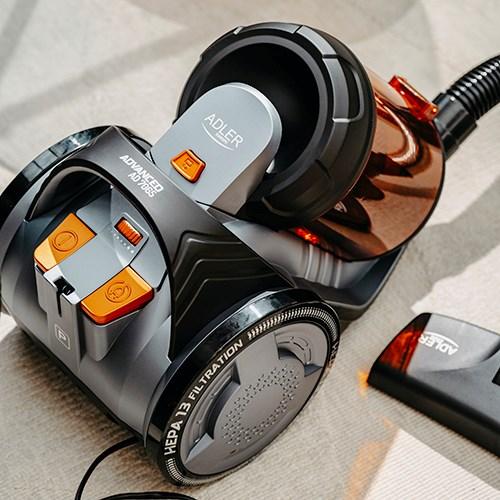 Actual product image Adler Cyclone Vacuum Cleaner | AD 7065 | Bagless | Power 700 W | Dust capacity 1.6 L | Black/Red