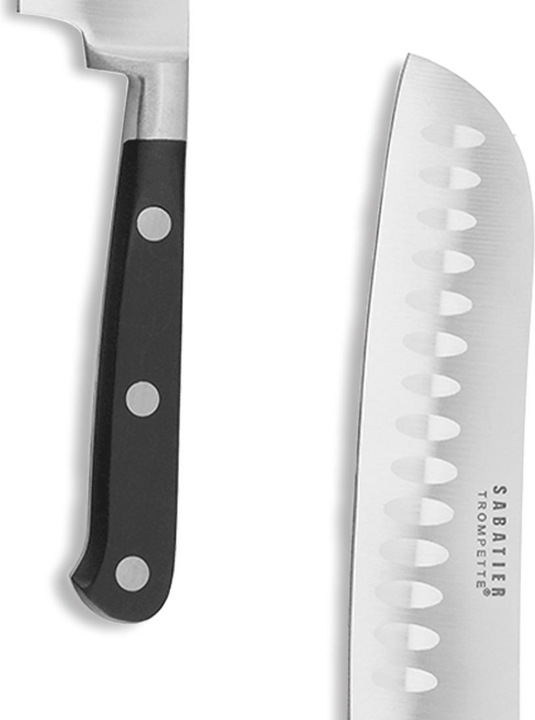 Produktbild Richardson Sheffield SABATIER TROMPETTE Santokumesser 7", schwarz (16 cm)