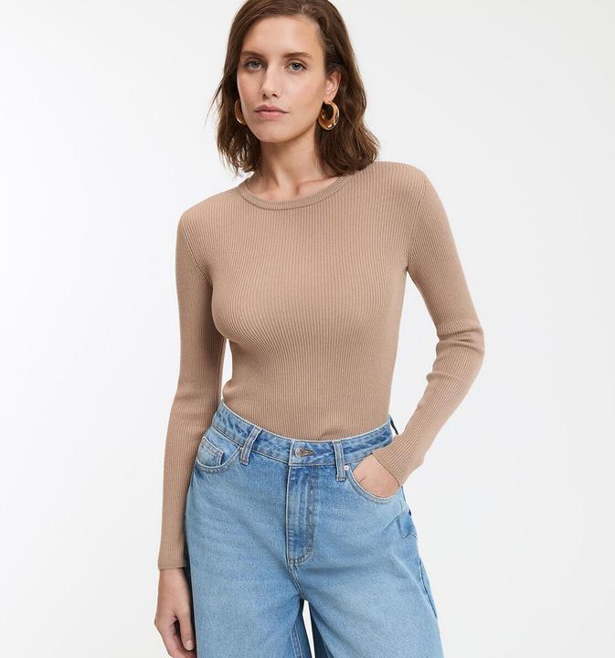 Produktbild La Redoute Collections Feinstrickpullunder mit rundem Ausschnitt (M)