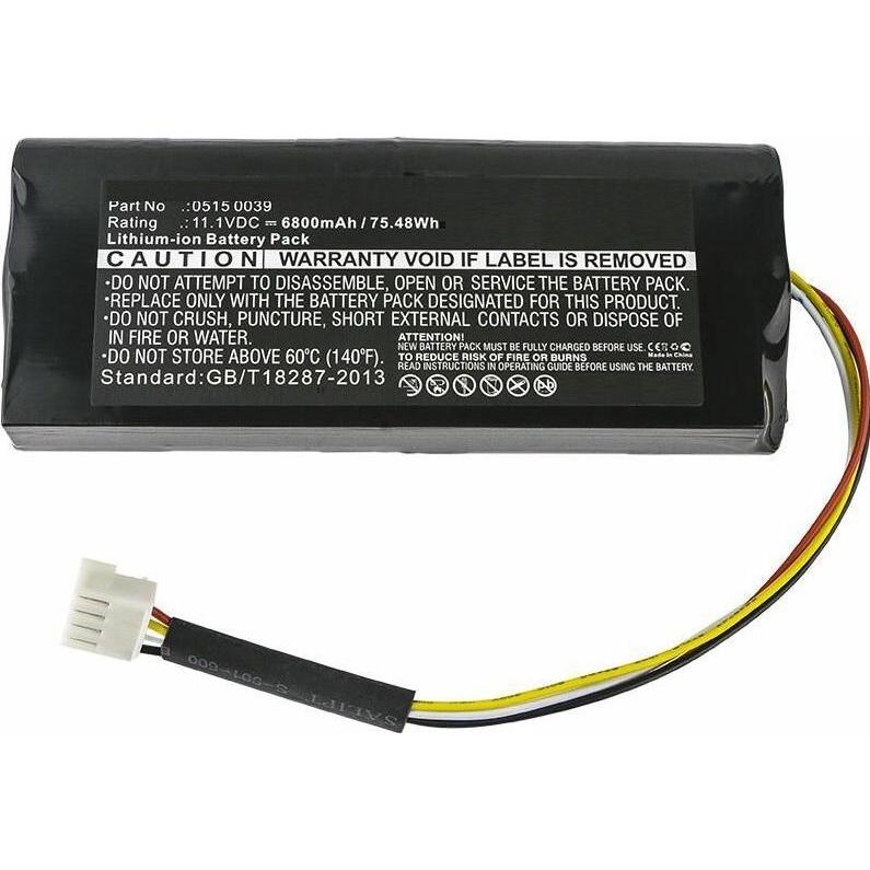 CoreParts Battery for Testo Survey (1 Zellen, 6800 mAh), Notebook Akku, Schwarz