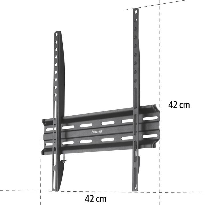 Hama Supporto TV Inclinabile Da Parete – Per TV 32-65 Pollici, VESA 400x400, Fino A 35 Kg, Con Tasselli Fischer