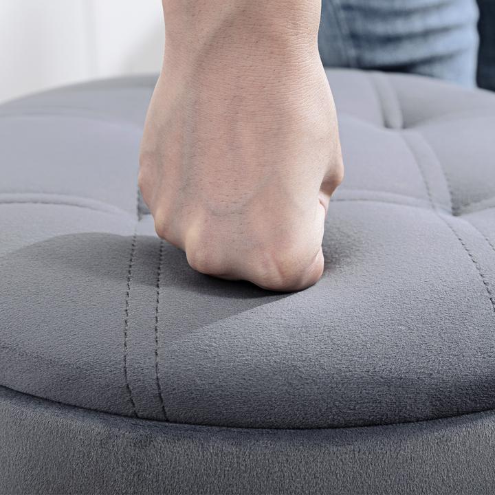 Actual product image Homcom Barhocker Polyester, Stahl Grau