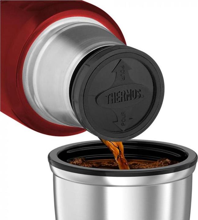 Actual product image Thermos Style Waterproof thermo-heater with handle - metallic grey 470 ml (0.47 l)