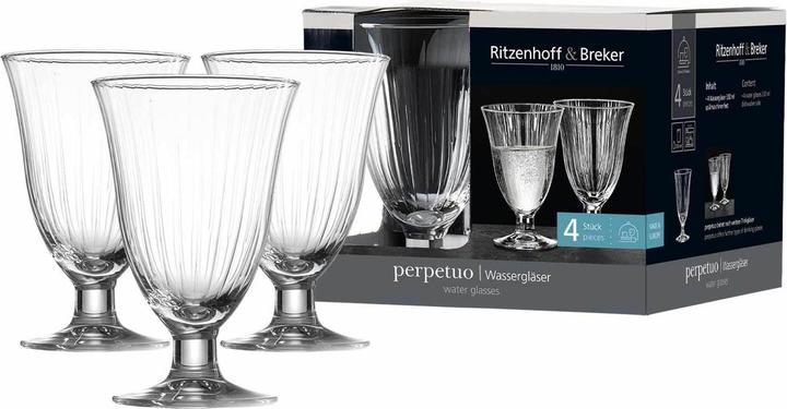 Produktbild Ritzenhoff & Breker Wasserglas 4er Set Perpetuo, Glas, Klar, 330 ml, 822434 (0.33 l, 4x)