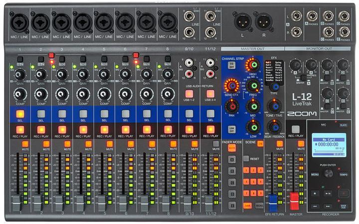 Actual product image Zoom Livetrak L-12 -digimikseri ja tallennin (Studio- and Livemixer)