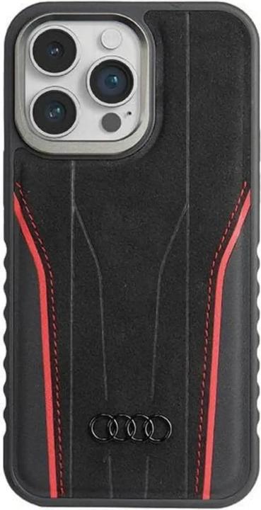 Audi Genuine Leather MagSafe iPhone 15 Pro Max 6.7" czarno-czerwony/black-red hardcase AU-TPUPCMIP15 (Apple iPhone 15 Pro Max)