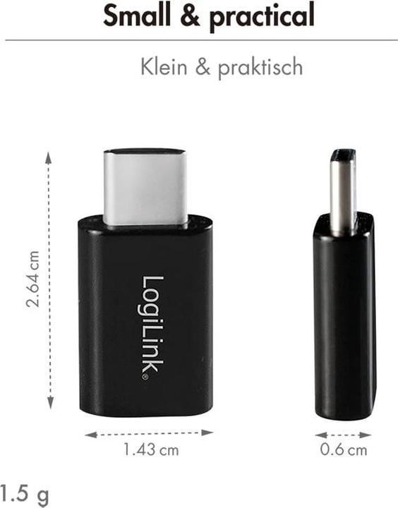 Produktbild LogiLink BT0048A (USB Typ-C, 1.43 cm)