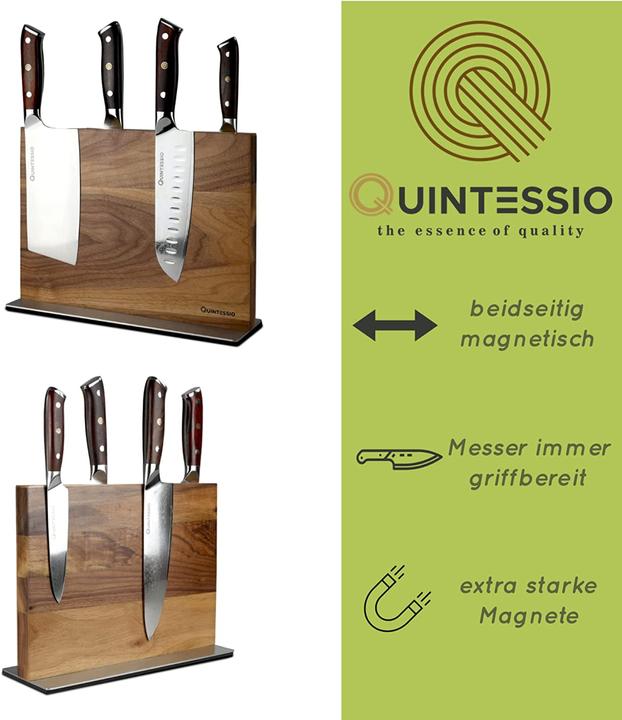 Produktbild Quintessio XL Premium Messerblock magnetisch ohne Messer Walnuss