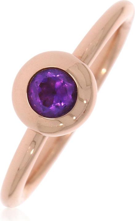 Produktbild Xen Ring mit 4 mm Amethyst ca. 0,25 ct. rosèvergoldet (56, 925 Silber)