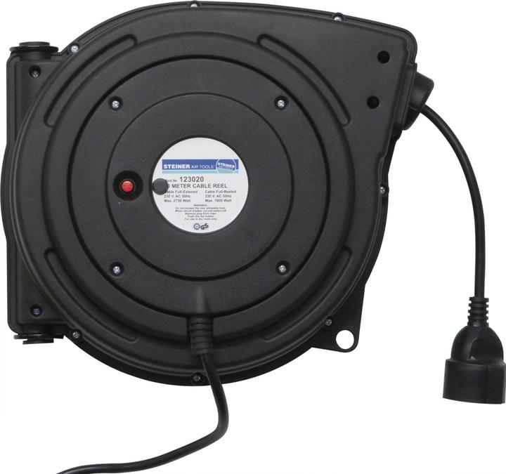 Produktbild Steiner Federzug Kabelaufroller H05VV-F/3 x 1,5 Länge 20 m IP42 (20 m, 1.50 mm²)