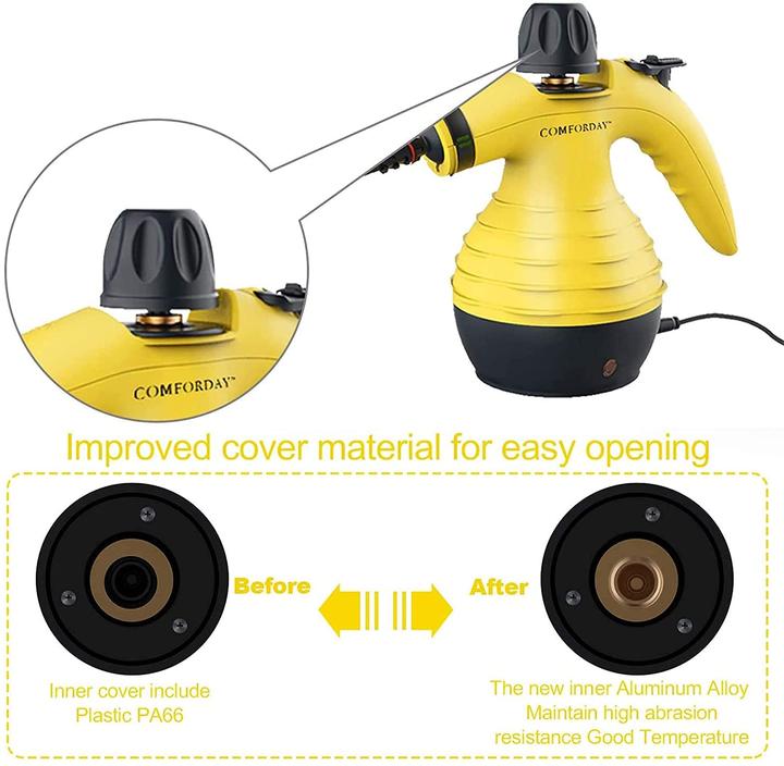 Image du produit Comforday Nettoyeur à vapeur manuel avec 12 accessoires