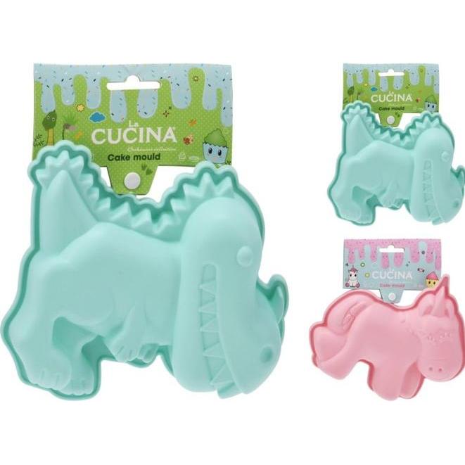 AM/63 Silikon Backform - Dino oder Einhorn - 1 Stück, Backform