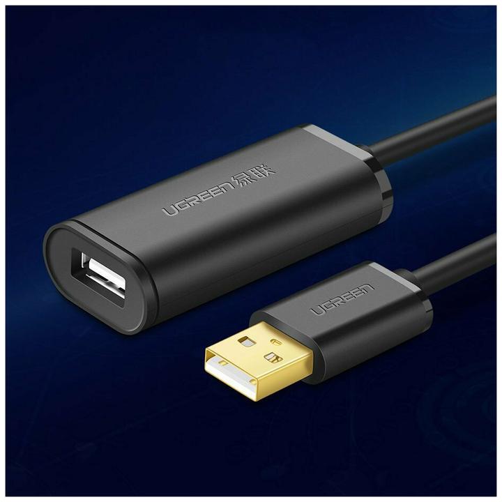 Actual product image Ugreen Cable extension USB 2.0 US121 10m - Black (10 m, USB 2.0)