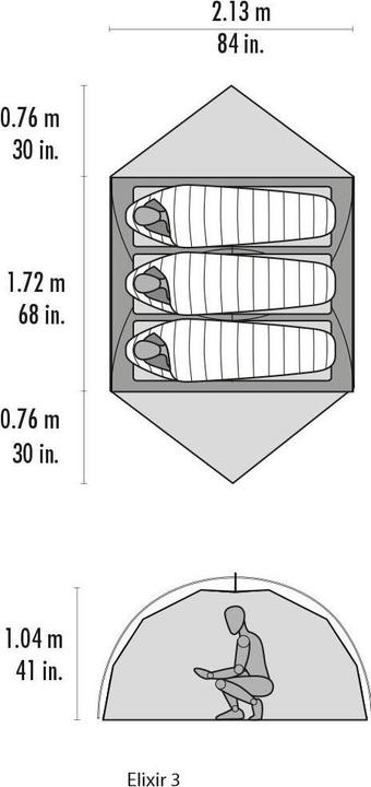 Immagine prodotto Msr Elisir 3 (Tenda a cupola, 3.19 kg, 3 persone)