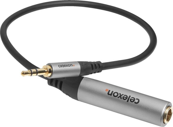Productafbeelding Celexon 3,5 mm stereo jack naar 6,3 mm stereo jack M/F audio-adapter 0,25 m - Professional Line (0.25 m)