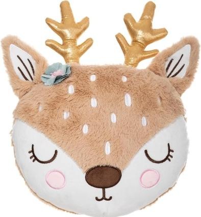 Atmosphera Deer head cushion, brown (30 x 30 cm)